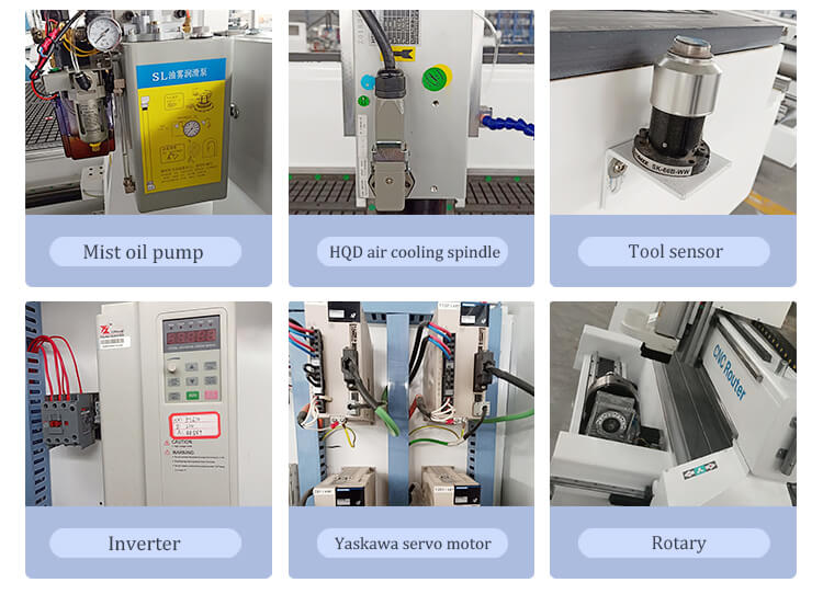 routeur cnc en bois avec axe rotatif