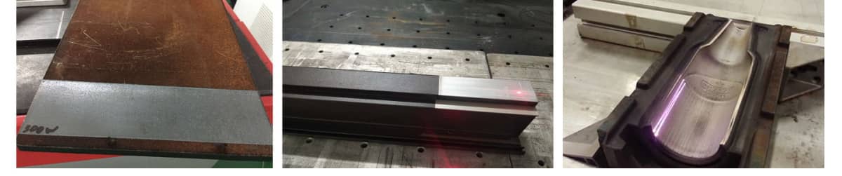 &Eacute;chantillons de traitement de la machine de nettoyage laser