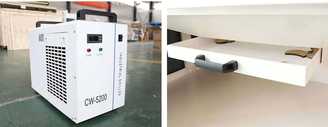 Refroidisseur d'eau et tiroir &agrave; r&eacute;ception