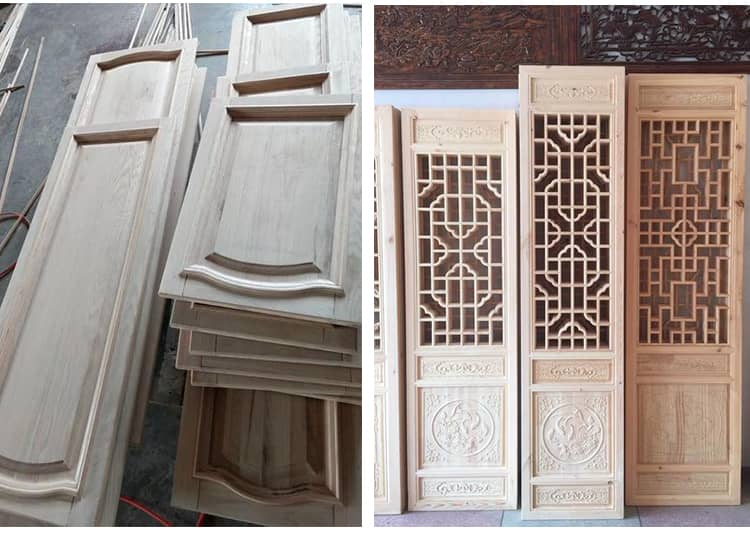 Coupe de la porte de l'armoire