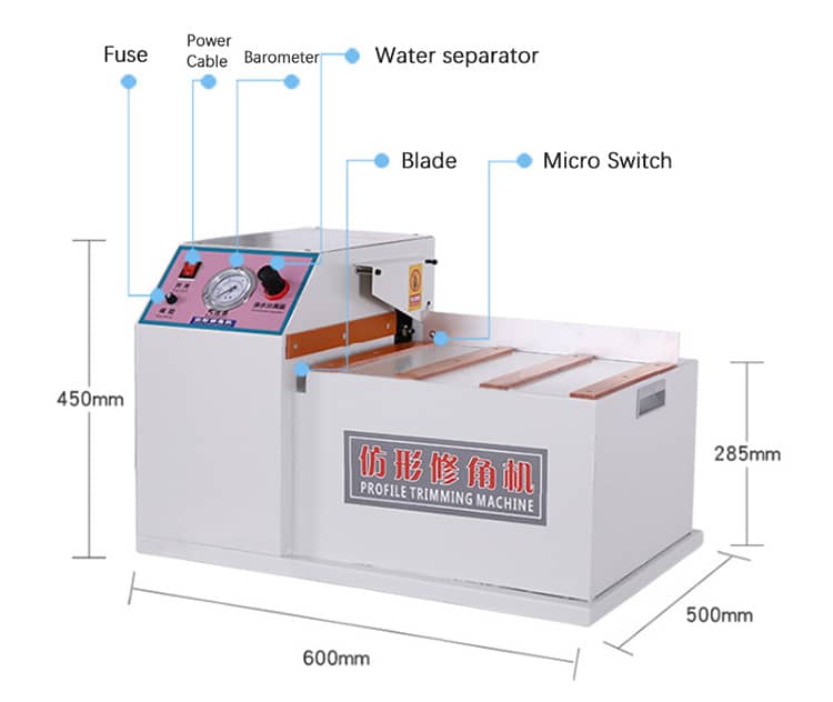Machine de coupe d'angle de profilage